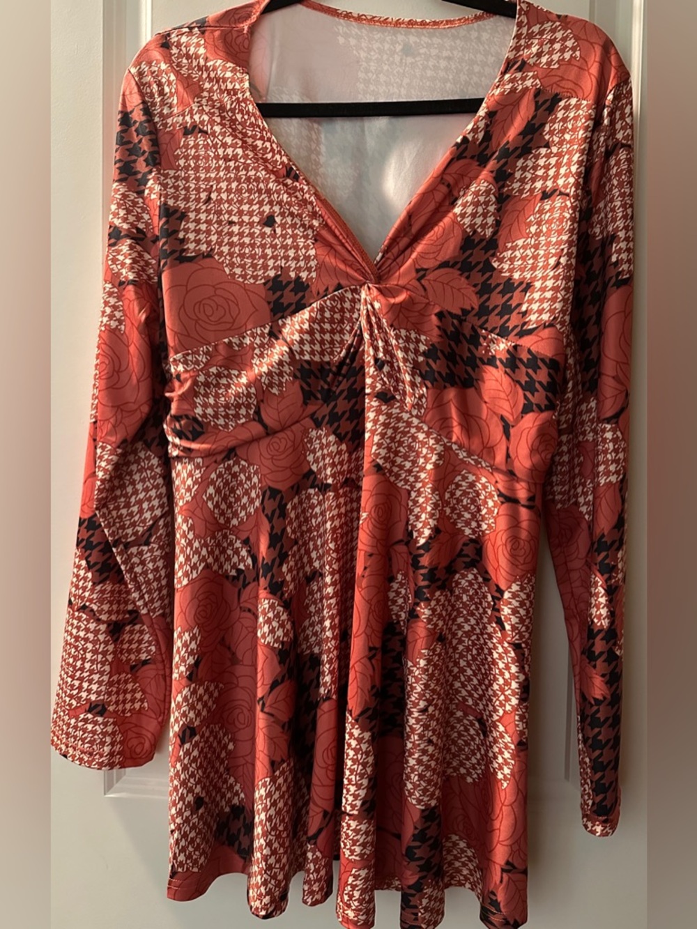 Womens RedOrange blouse 2XL